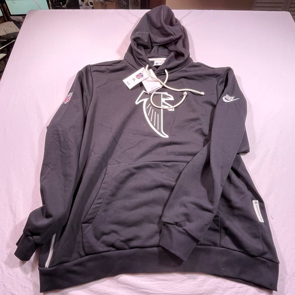 Nike NFL Atlanta Falcons Dri-Fit Hoodie Sweatshirt Mens XXL Black New